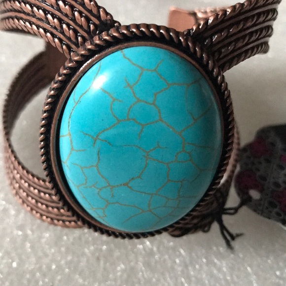 Santa Rosa turquoise copper cuff - Picture 3 of 3